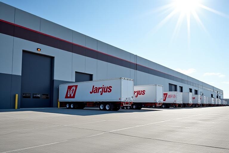 Modern manufacturing facility inbound loading dock