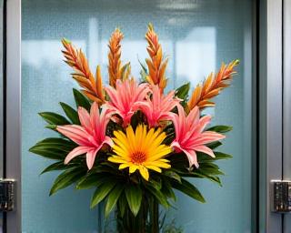 Fresh cut flowers in a climate-controlled trailer